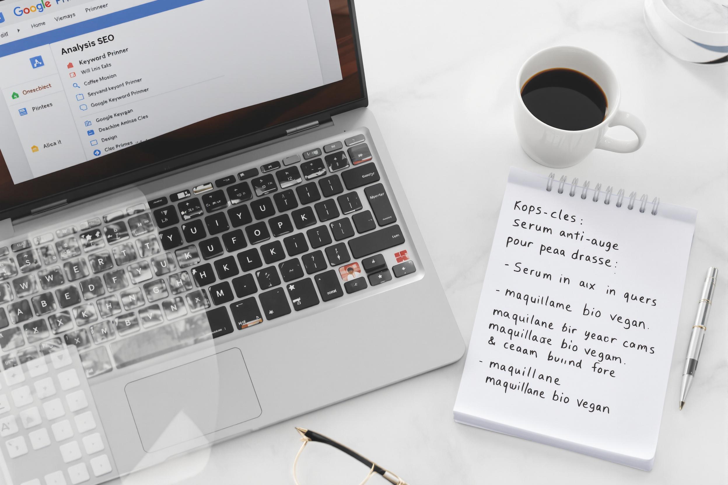 Recherche de mots-clés SEO beauté