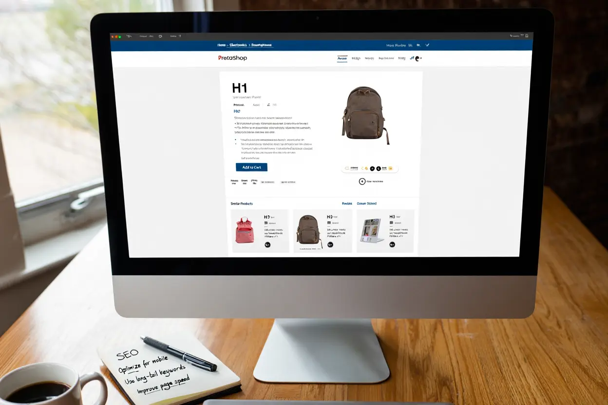 Exemple de fiche produit optimisée dans PrestaShop