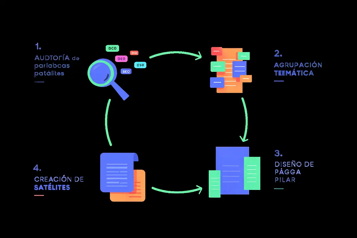 Proceso de creación de silos de contenido