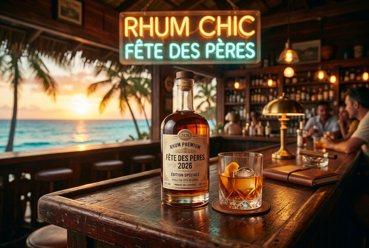 Bouteille rhum haut de gamme coffret dégustation cadeau père