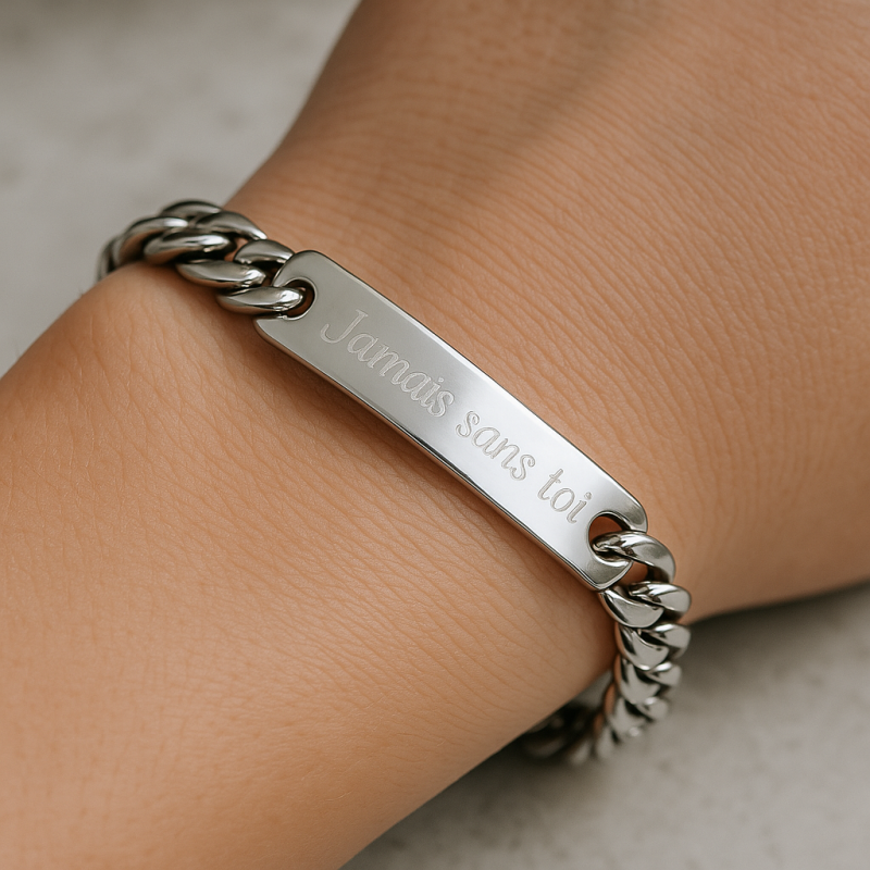 Bracelet homme gravé - Cadeau original - Envoi 24H