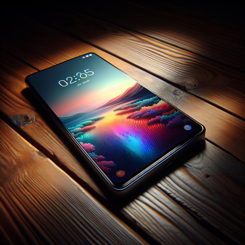 smartphone moderne avec écran OLED