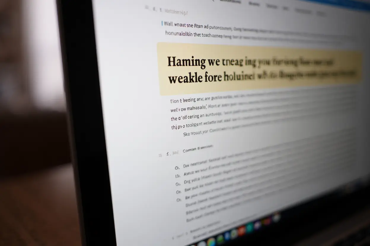 Well-formatted article structure