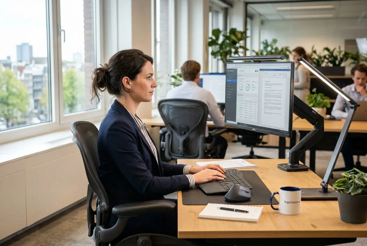 Ergonomische monitoropstelling