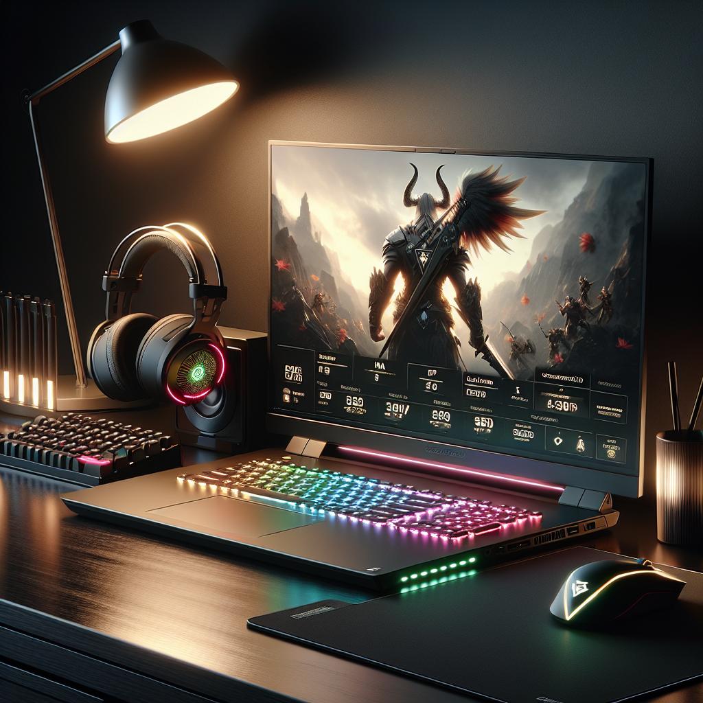 Un ordinateur portable de gaming ASUS avec options personnalisables