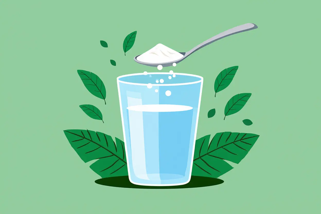 Préparation du rinçage au bicarbonate