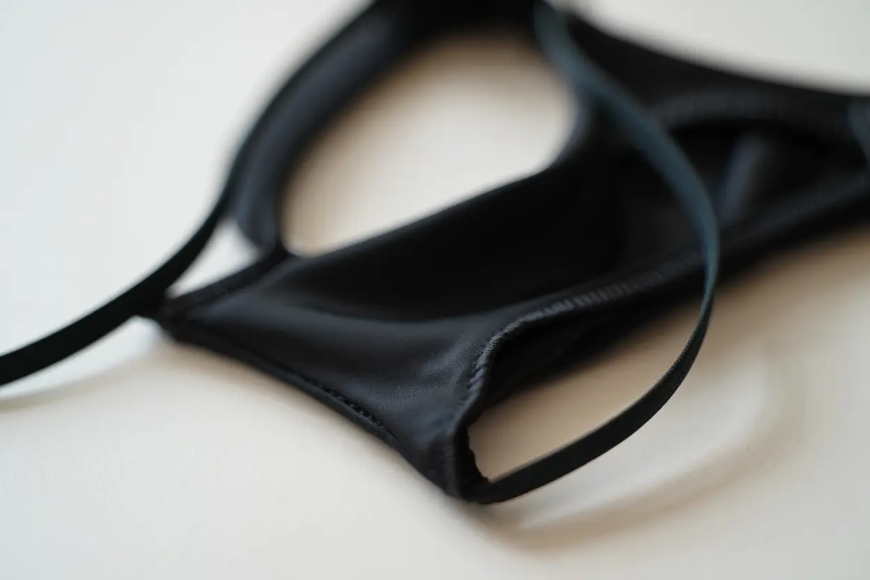 String sexy pour homme en dentelle noire élégante