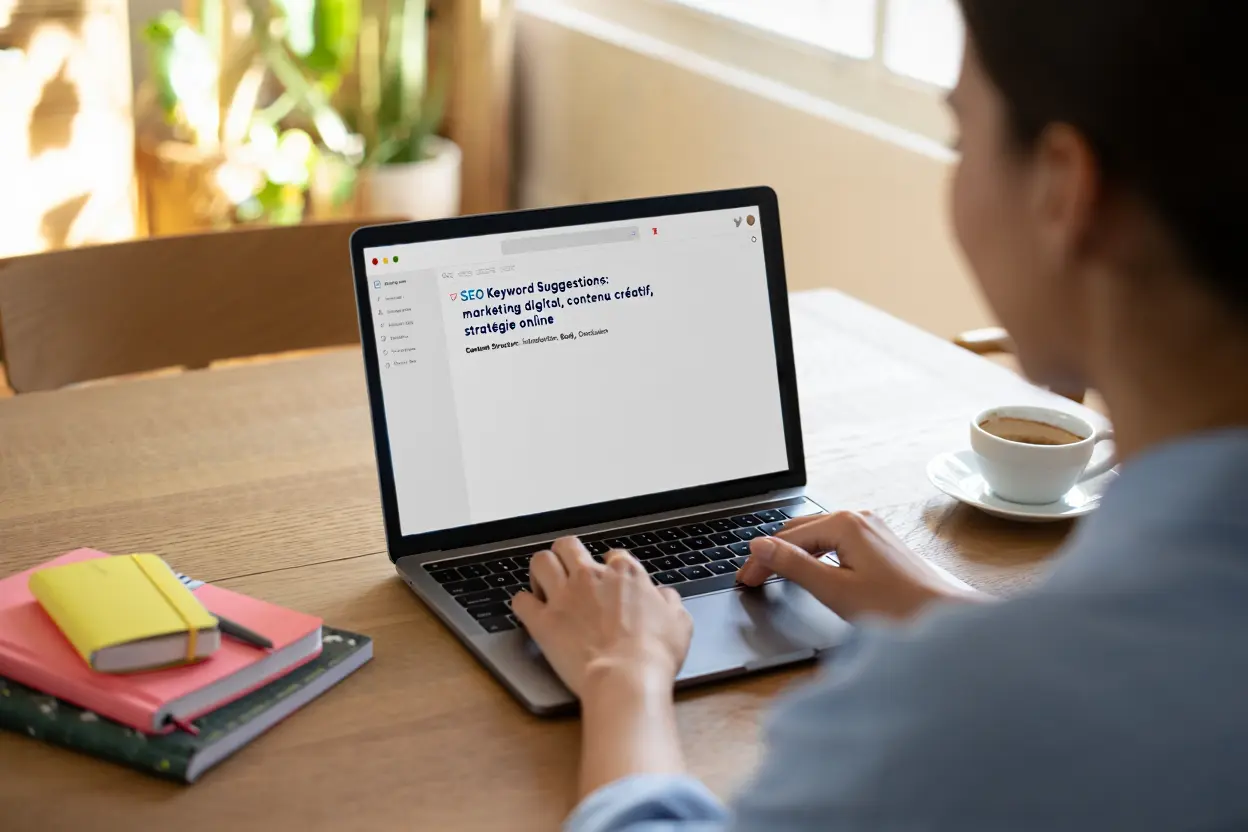 AI content creation workspace