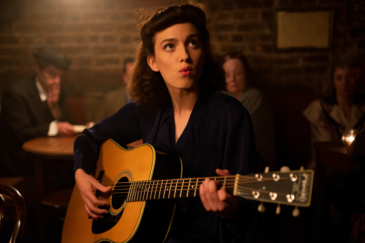 Anna Marly à la guitare à Londres