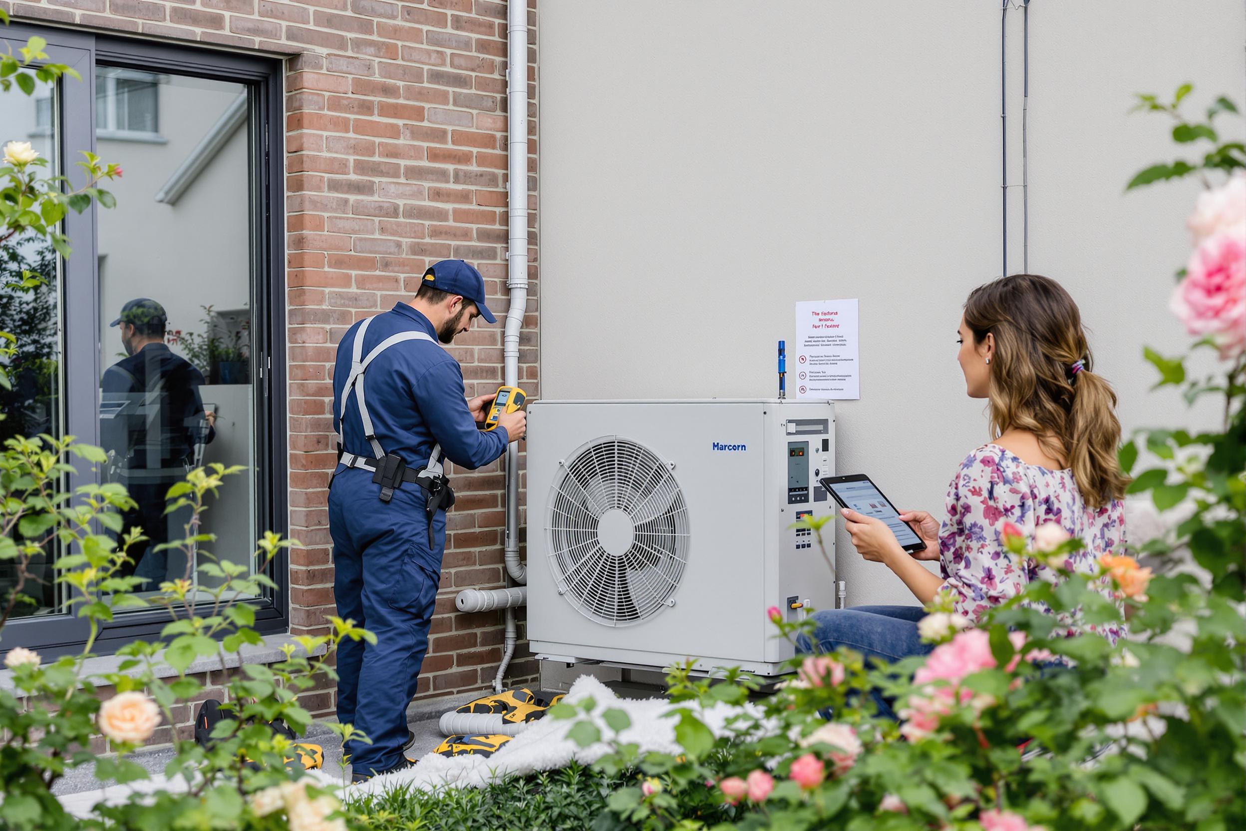 Installation d'une pompe à chaleur air-eau