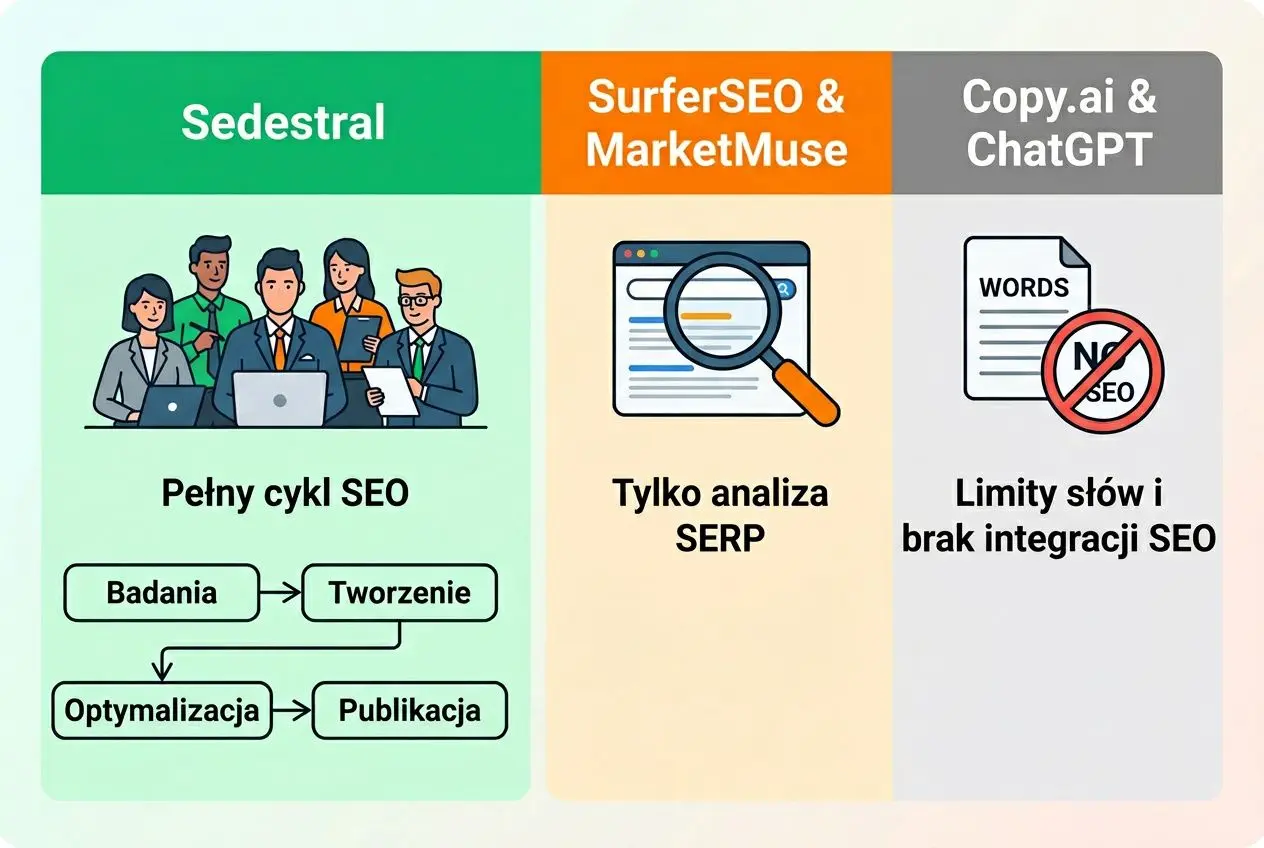 Porównanie platform SEO AI