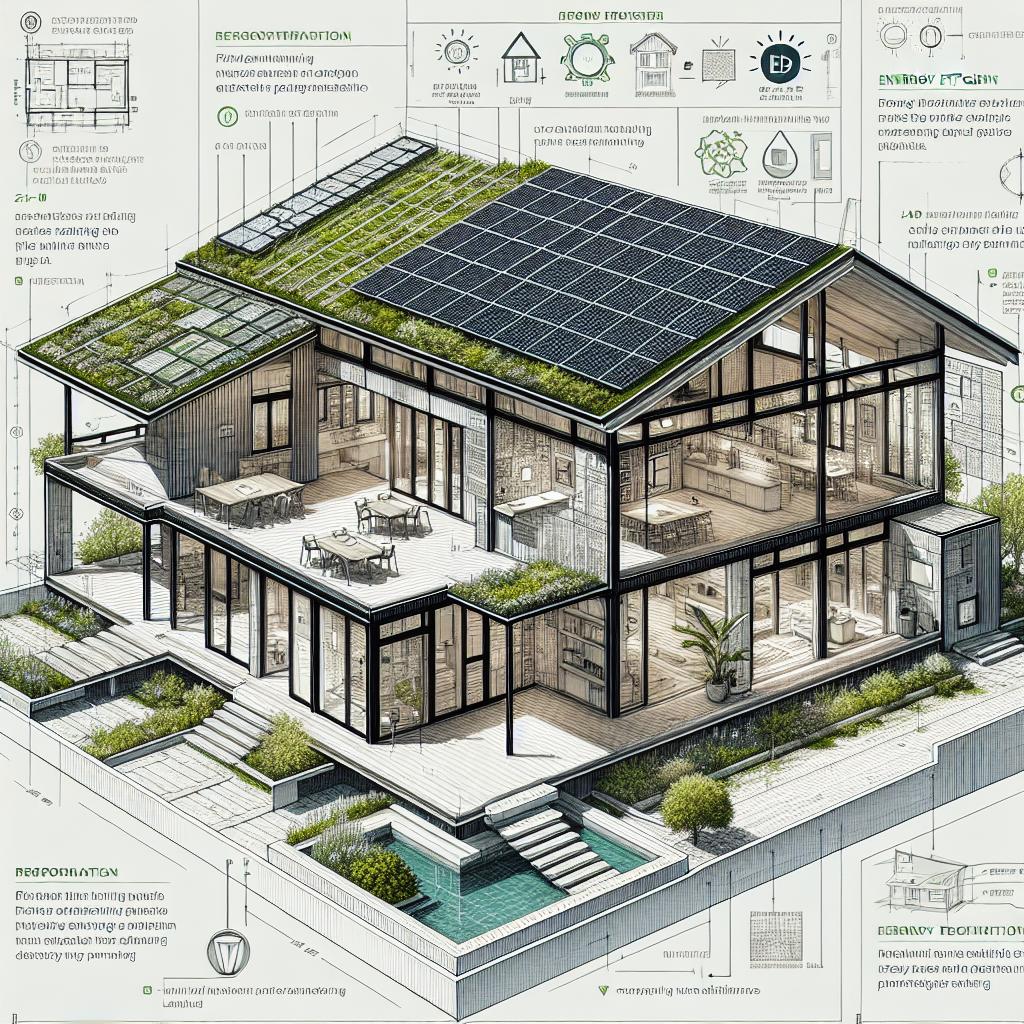 Eco-friendly house blueprint