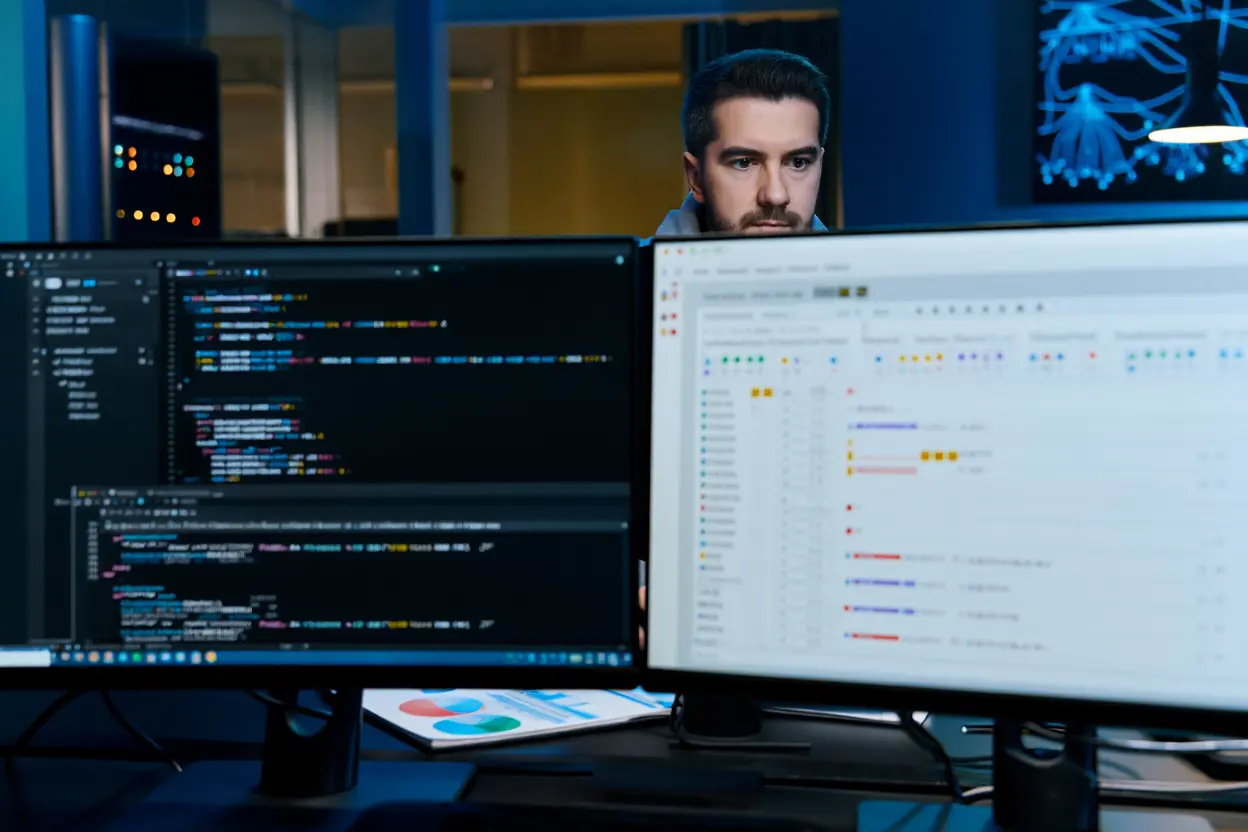 Technisches SEO-Audit auf Entwickler-Bildschirmen