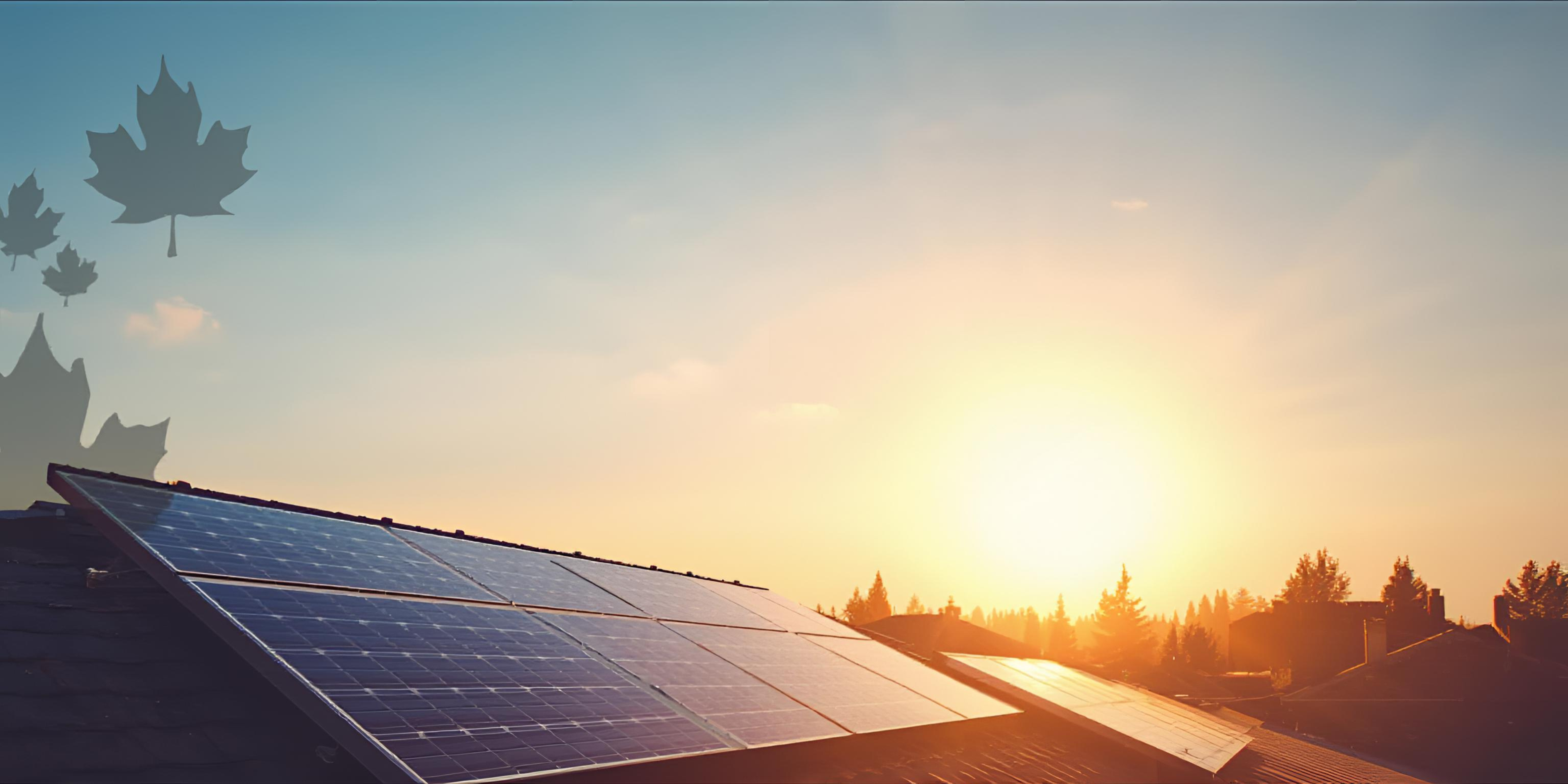 Solar panels on a roof absorb sunlight at sunset, illustrating solar energy storage and use. How does solar battery storage work.