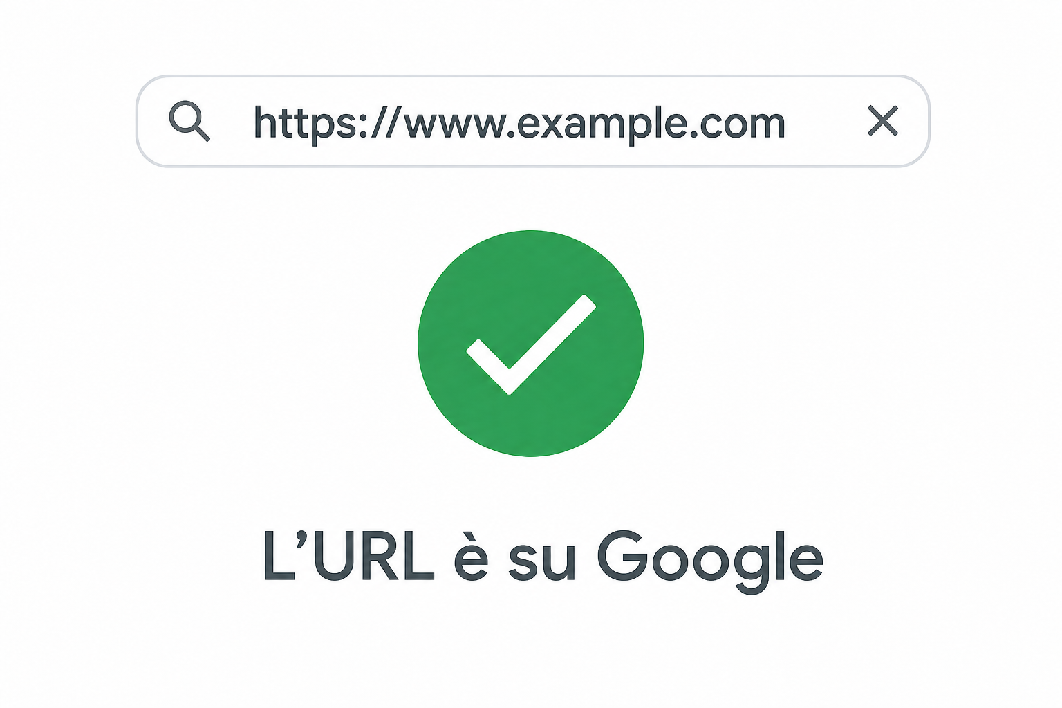 Illustrazione del controllo di un singolo URL: una lente d'ingrandimento posata su una scheda tra molte altre archiviate.