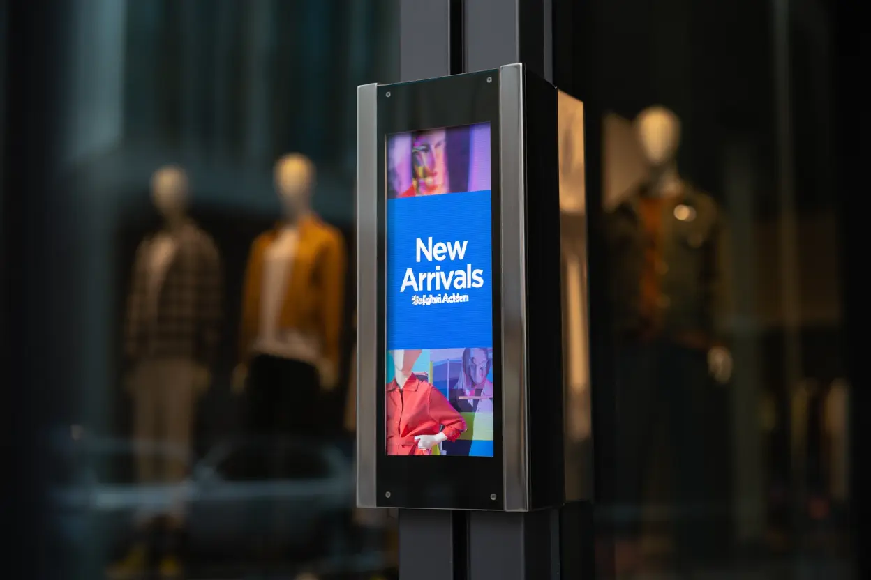 Écran LED transparent pour vitrine de luxe