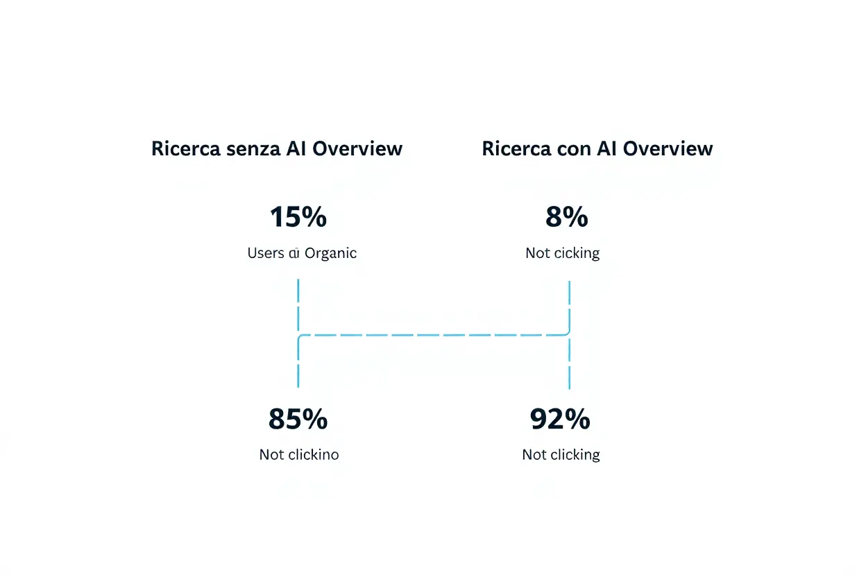 Flusso utente con e senza AI Overview