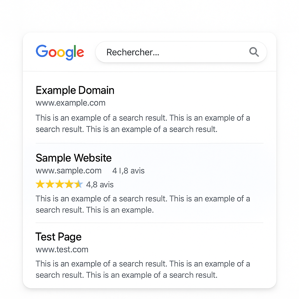Illustration montrant l'impact positif des avis clients sur le classement SEO.