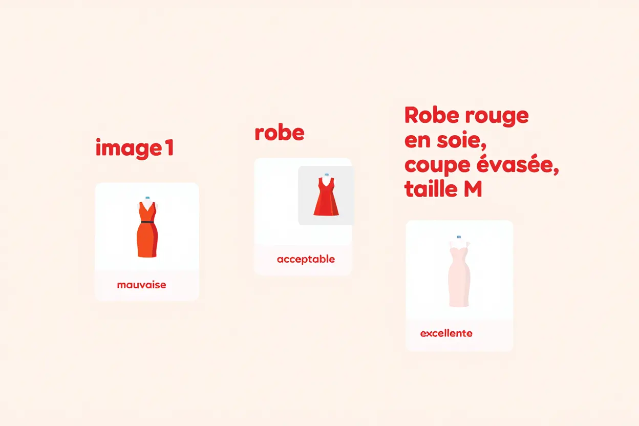 Comparaison d'exemples de balises alt