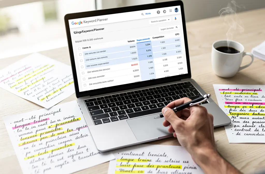 Recherche de mots-clés avec Google Keyword Planner