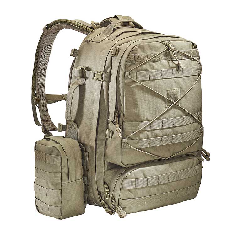 Sac à dos tactique militaire kaki avec compartiments Molle, poche frontale et petit pouch assorti pour outdoor TM & Outdoor. Sac à dos tactique militaire kaki avec compartiments Molle, poche frontale et petit pouch assorti pour outdoor TM & Outdoor.