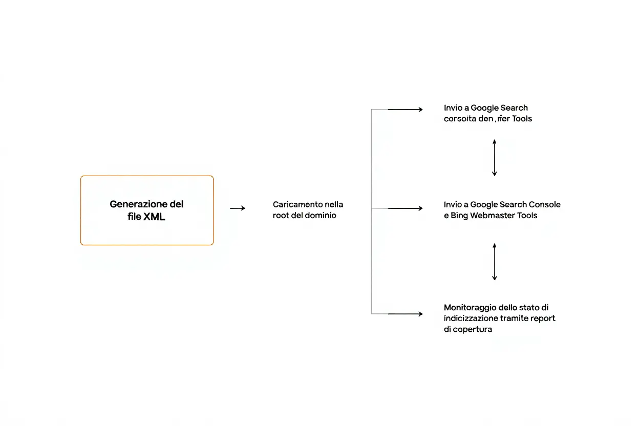 Processo di invio e monitoraggio della sitemap