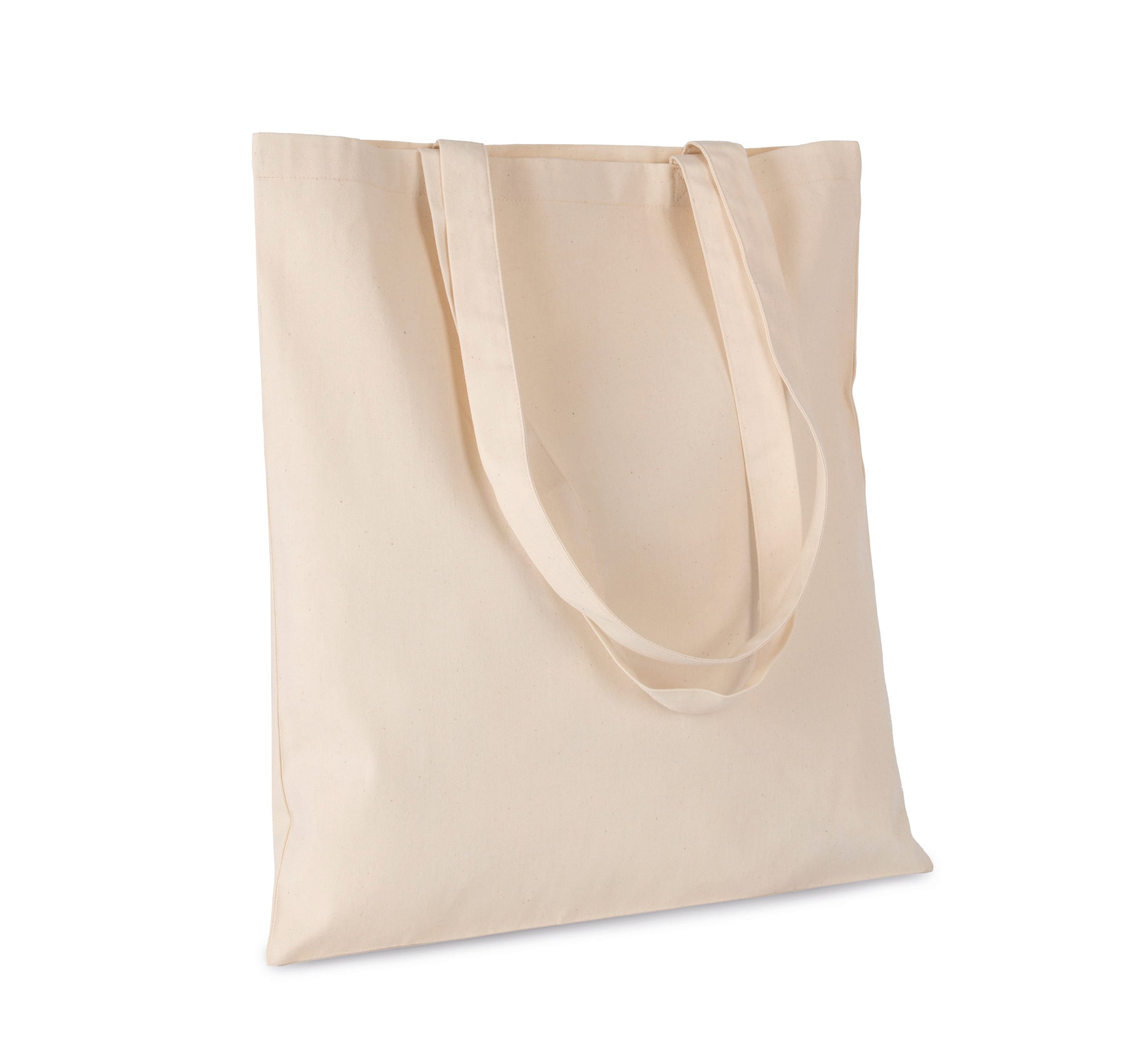 Grand tote bag en coton naturel avec anses douces, prêt pour impression et usage pro, idéal pour sac personnalisé livraison rapide