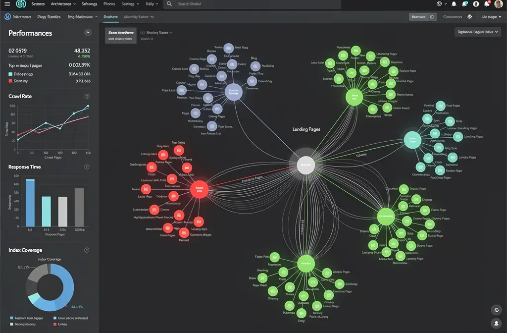 Technical SEO audit network visualization