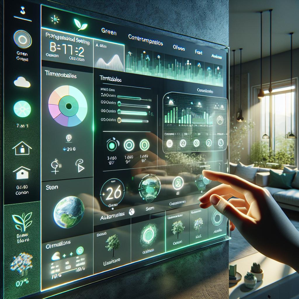 Interface de gestion énergétique de maison connectée