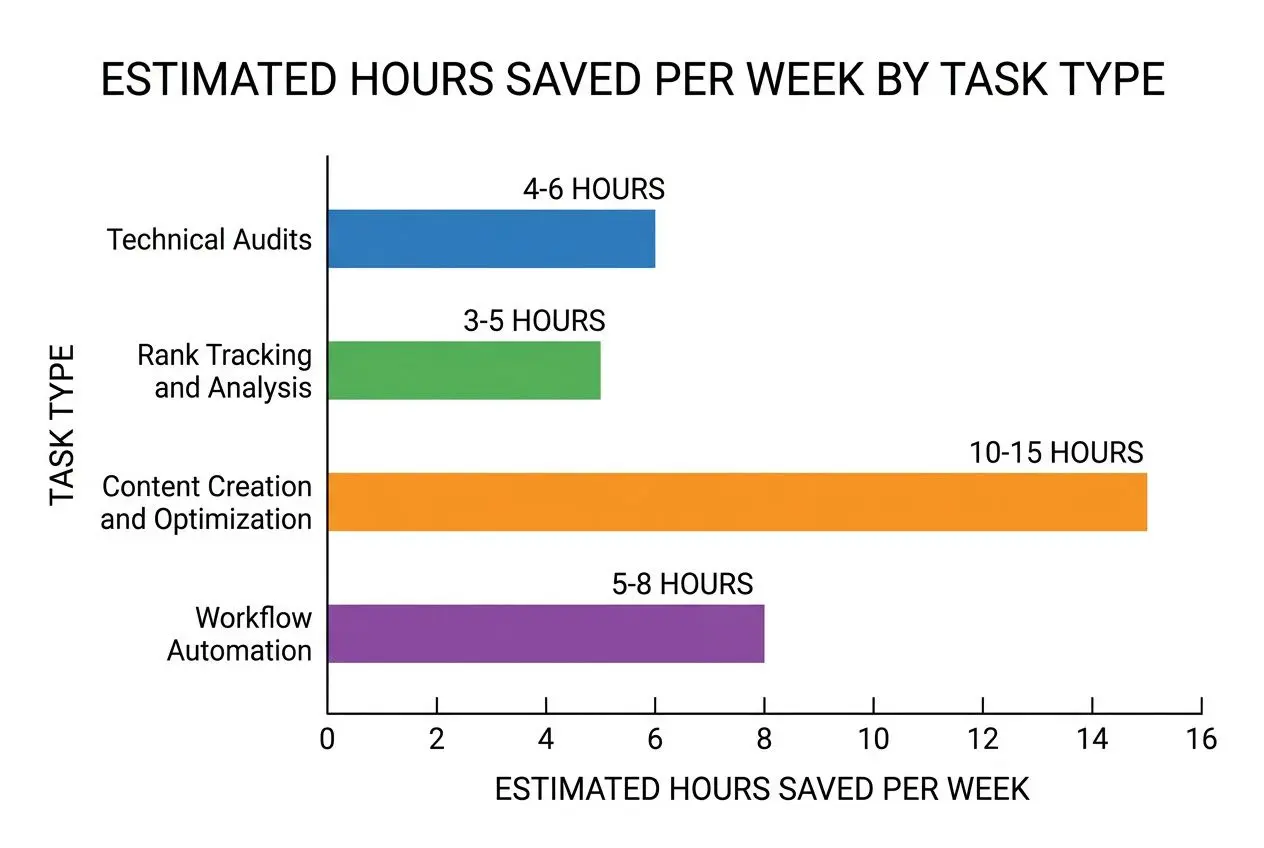 Hours saved per SEO task by automation