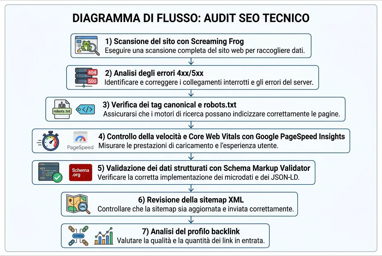 Flusso di audit SEO tecnico