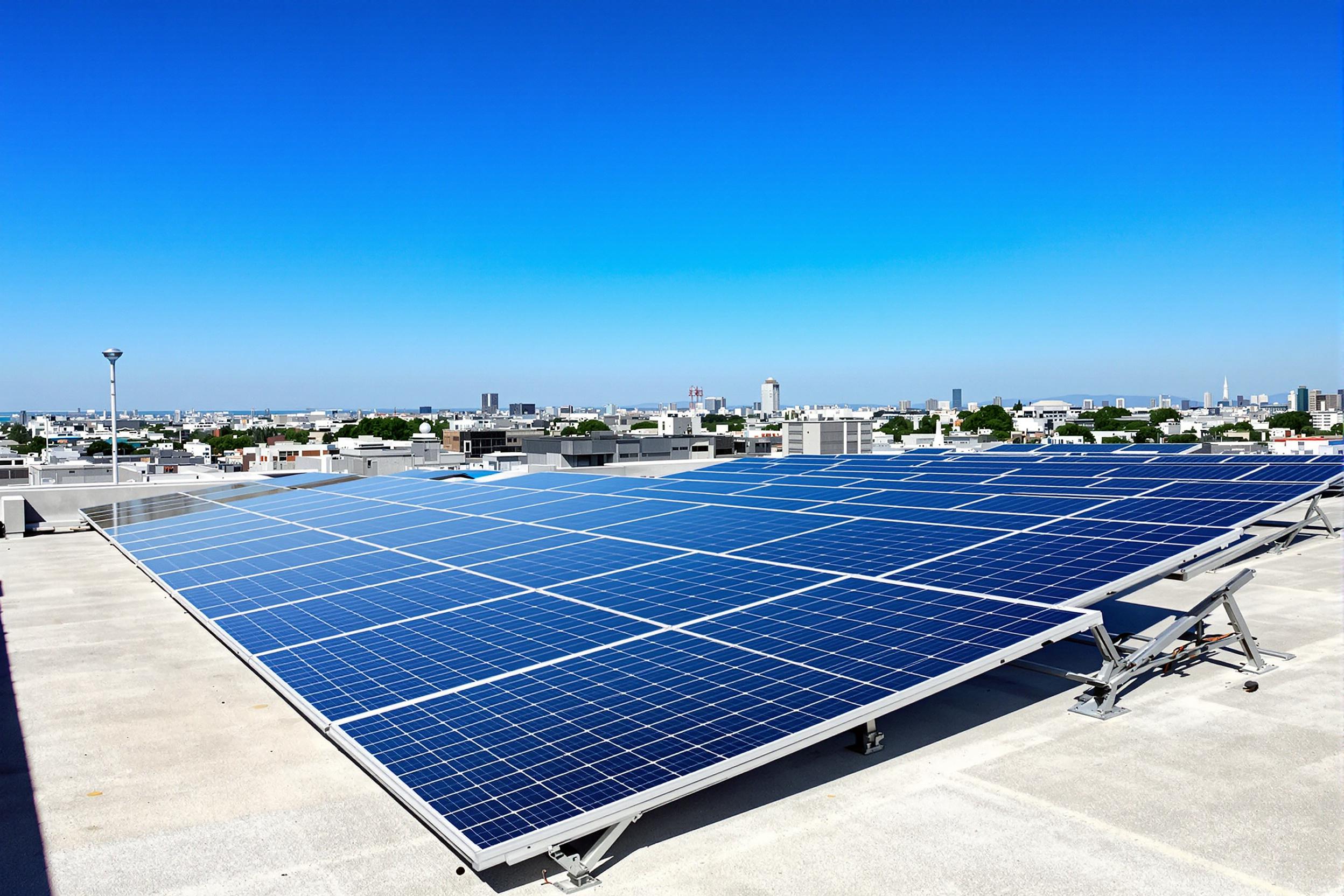 Panneaux solaires sur un toit