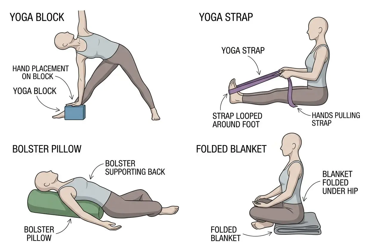 Yoga props for alignment support