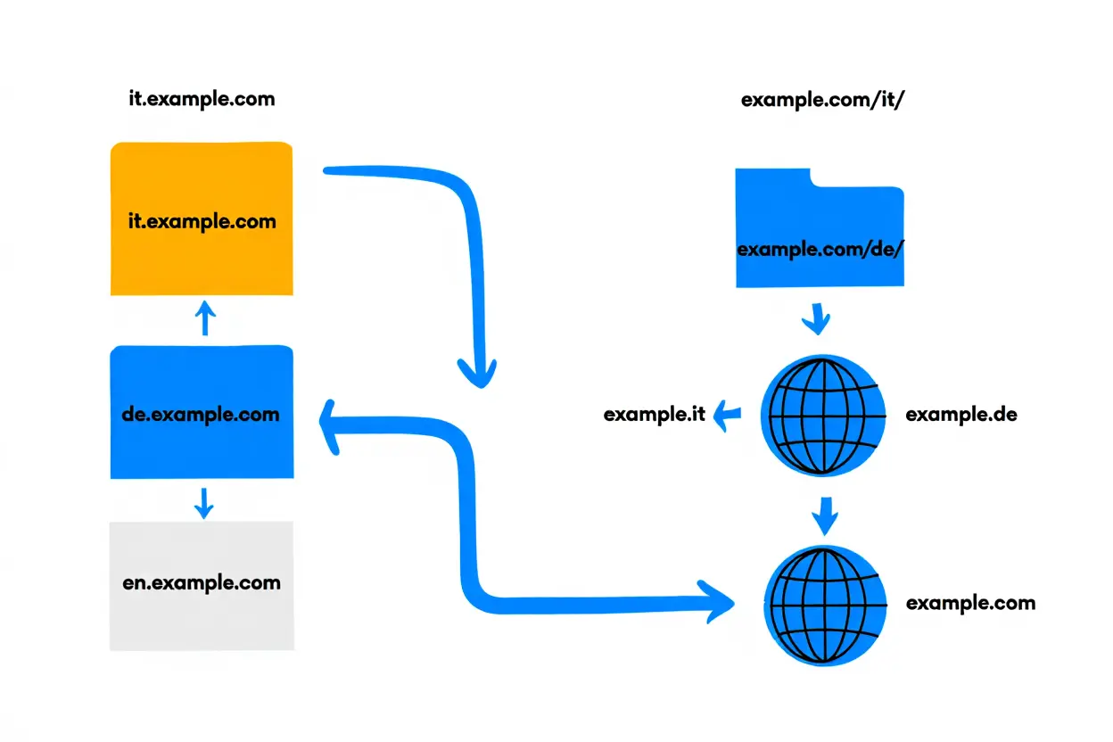 Architetture di sito multilingua con hreflang