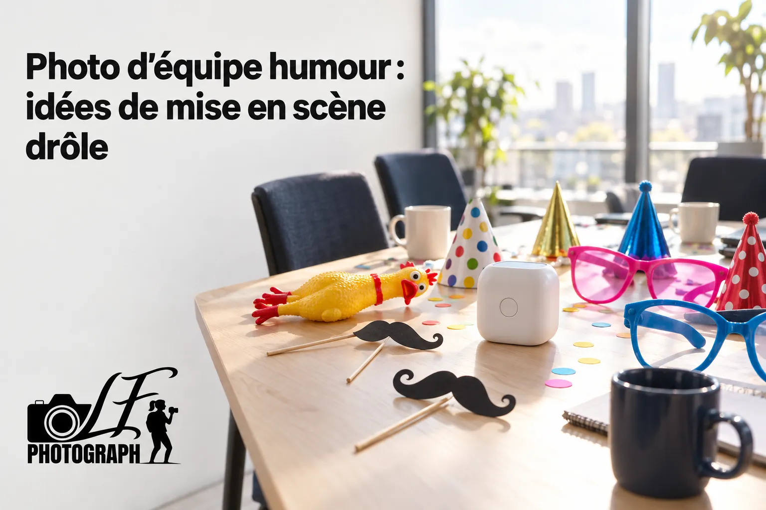 Photo d'équipe humour : idées de mise en scène drôle