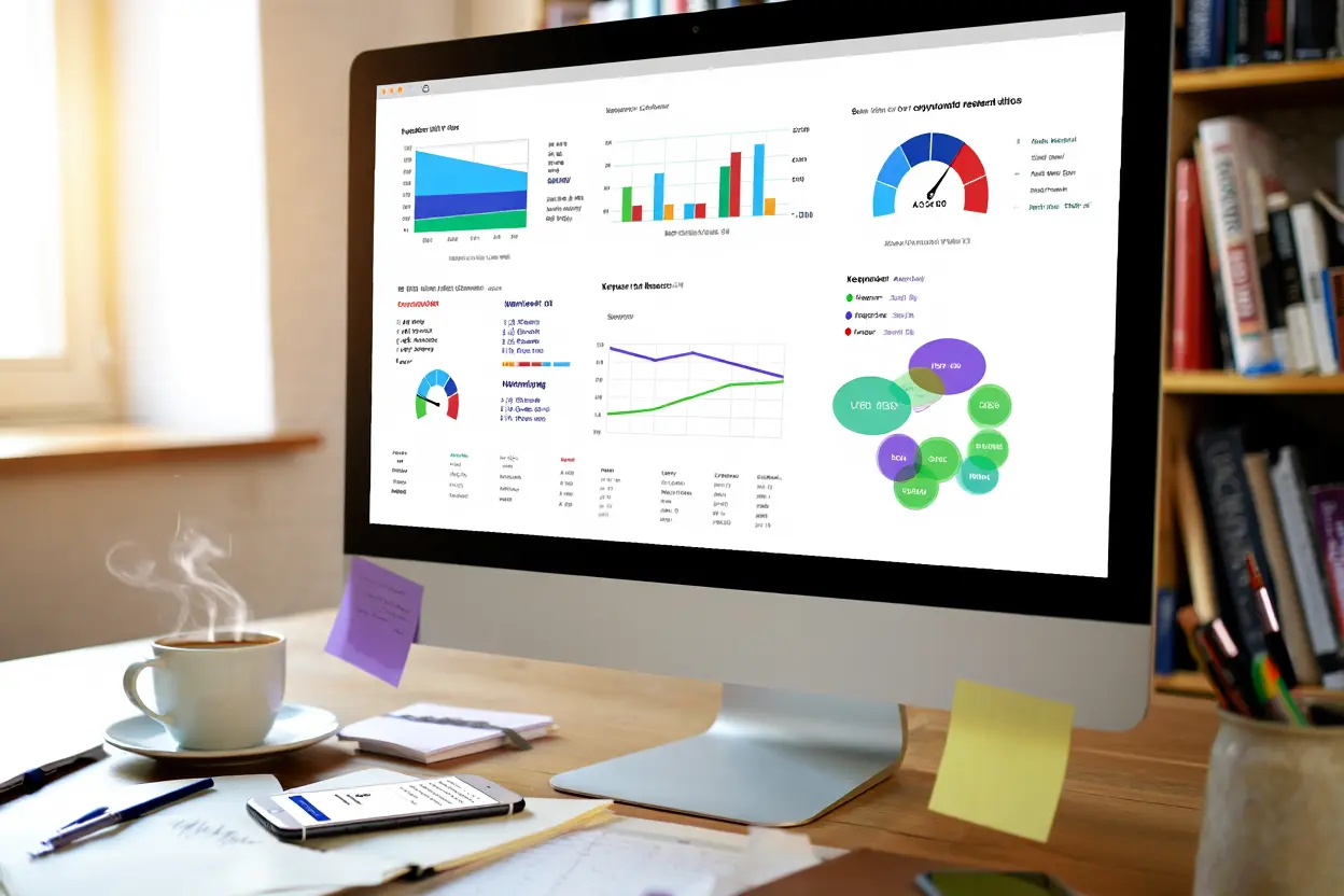 Keyword research analytics dashboard