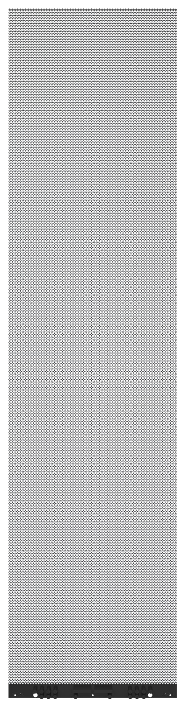 Visuel d’un mur d’images LED affichant une zone de pixels gris clair uniformes, sans texte ni détails visibles.