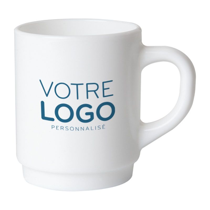 Mug personnalisé en opale blanche | Mugs publicitaires fabriqués en France | SmartObjet