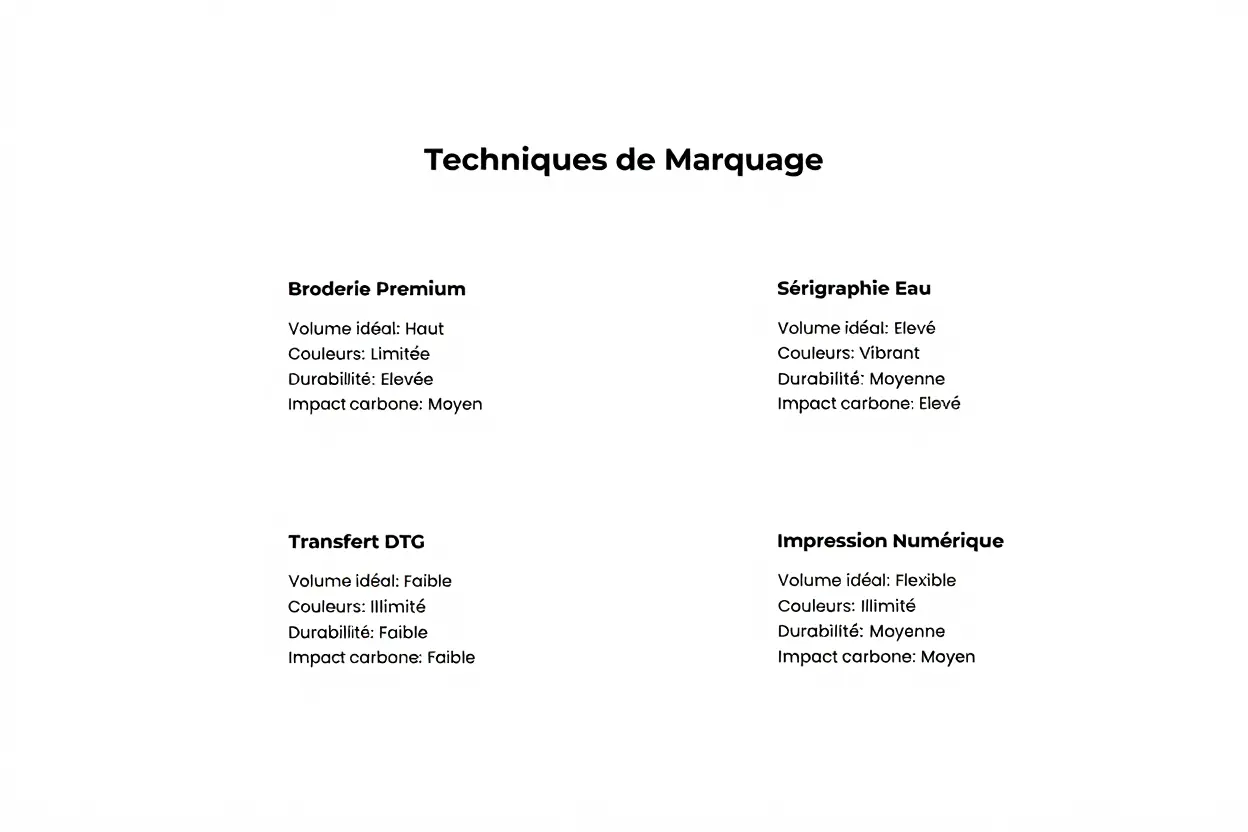 Comparatif techniques de marquage
