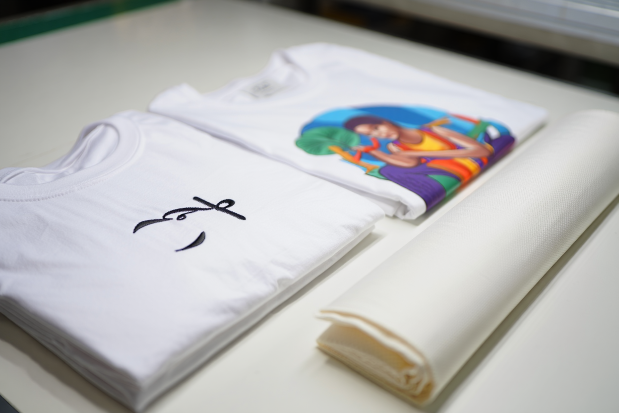 T-shirt brodé et DTF comparés