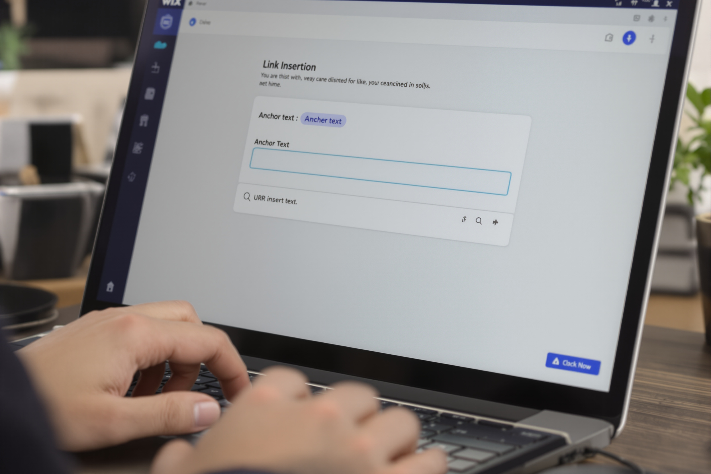 Insertion de liens internes dans l'éditeur Wix