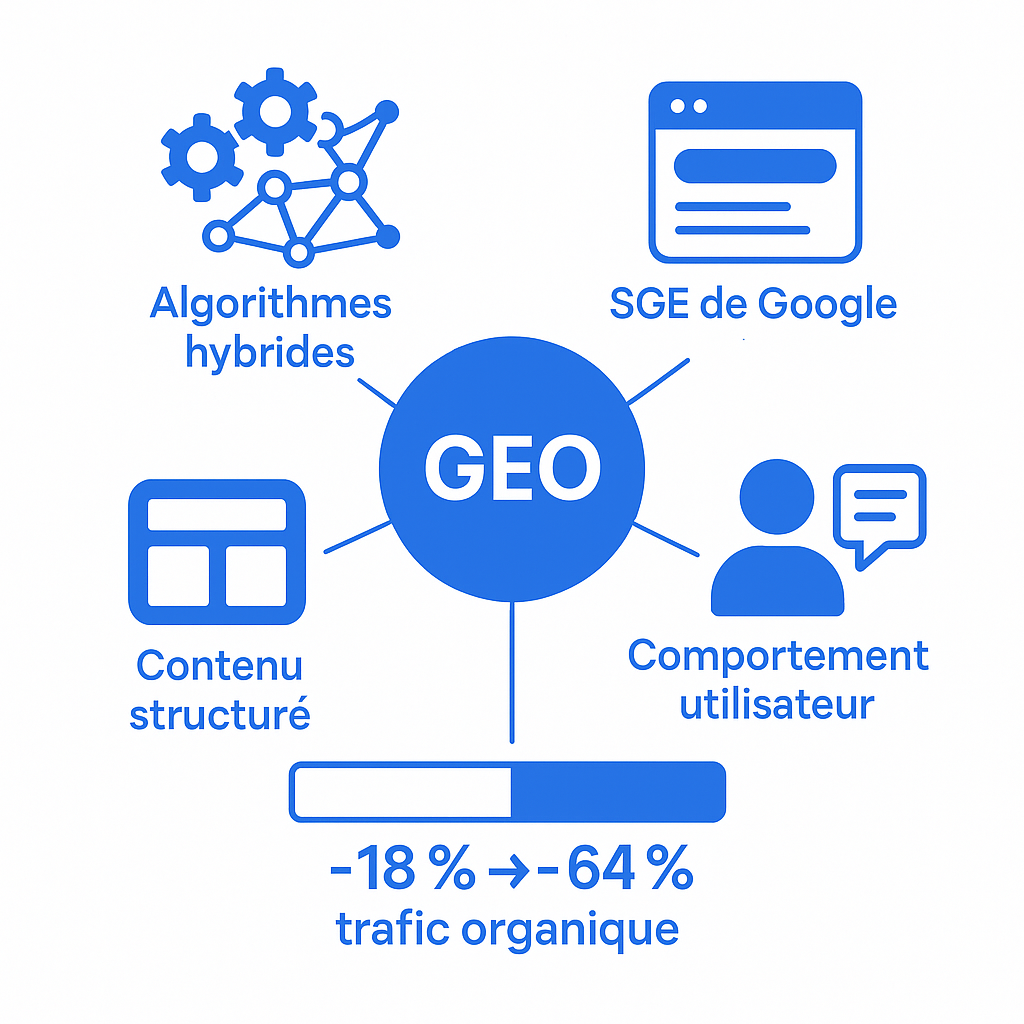 Infographie sur l'impact du SEO avec l'IA