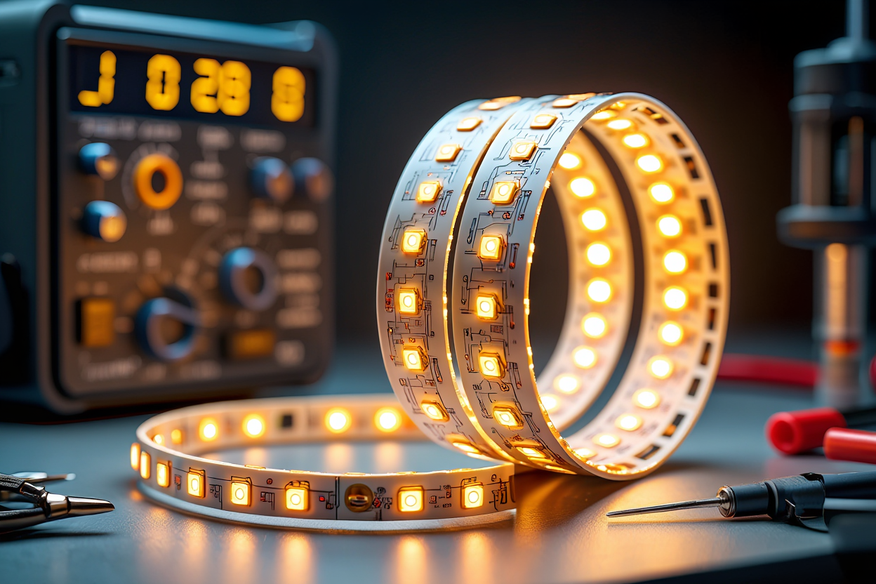 LED-Streifen 12V mit Messung des Stromverbrauchs
