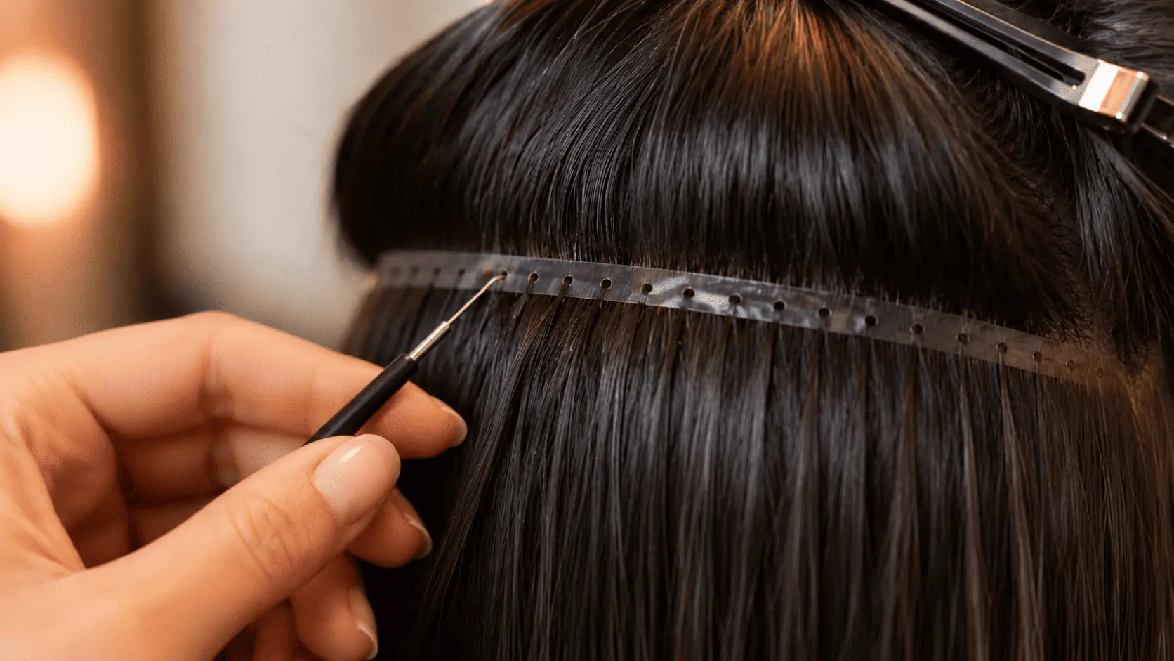 Cheveux longs ondulés vu de dos, couleur châtain clair sur fond naturel. tissage butterfly c'est quoi intégrée légèrement. Cheveux longs ondulés vu de dos, couleur châtain clair sur fond naturel. tissage butterfly c'est quoi intégrée légèrement.