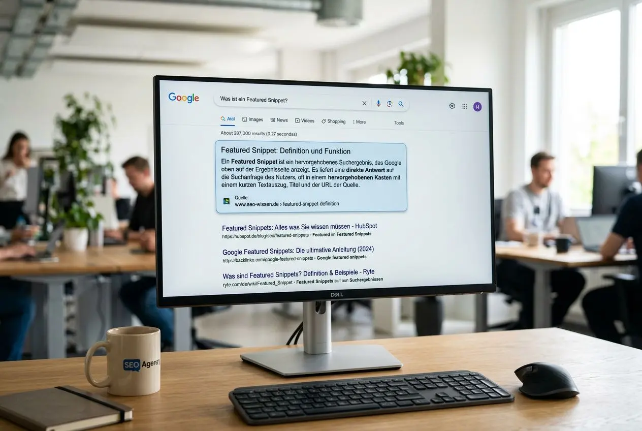 Google SERP mit Featured Snippet