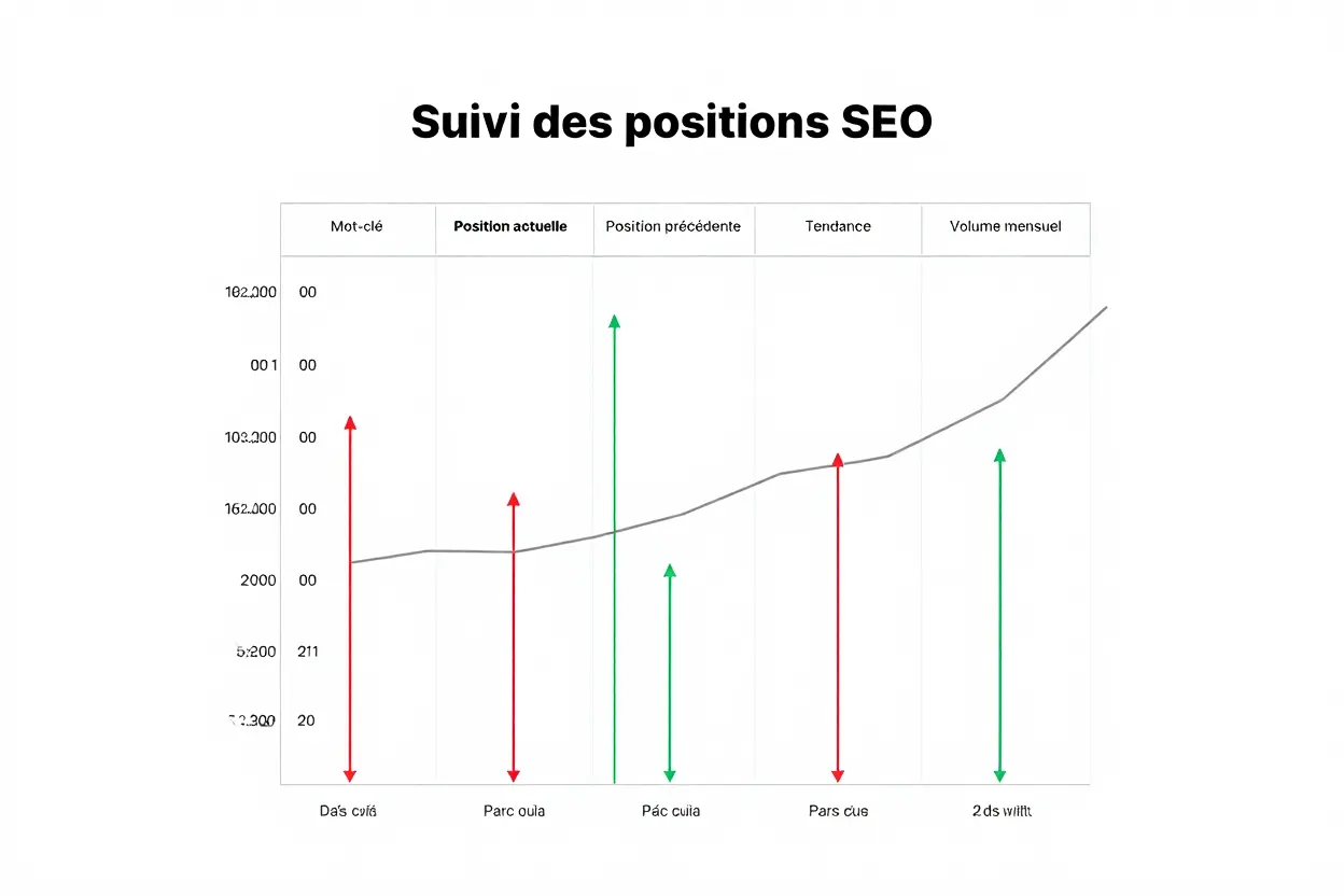 Tableau de bord de suivi des positions SEO