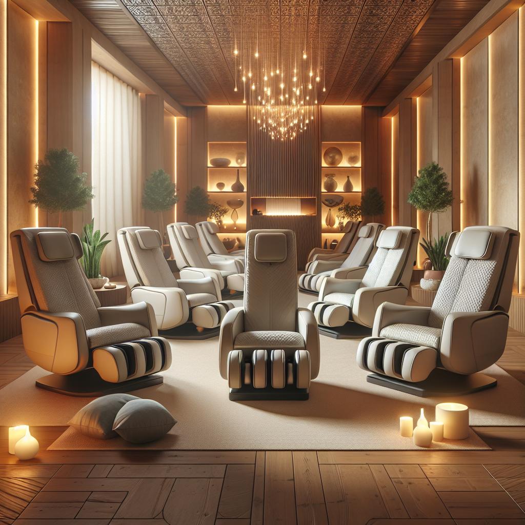 Ergonomic furniture setup in a relaxation area