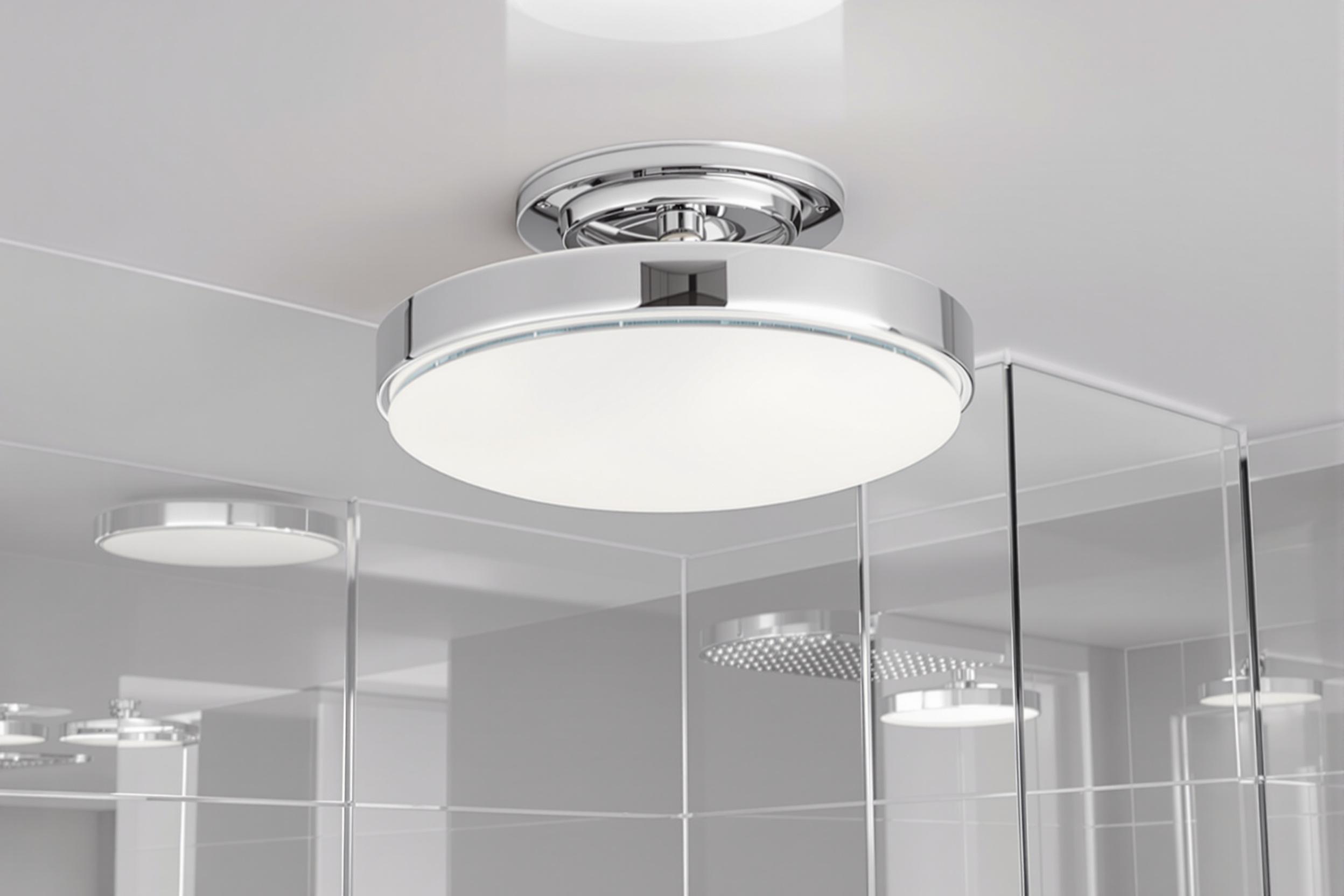 Modern bathroom with IP44 ceiling light