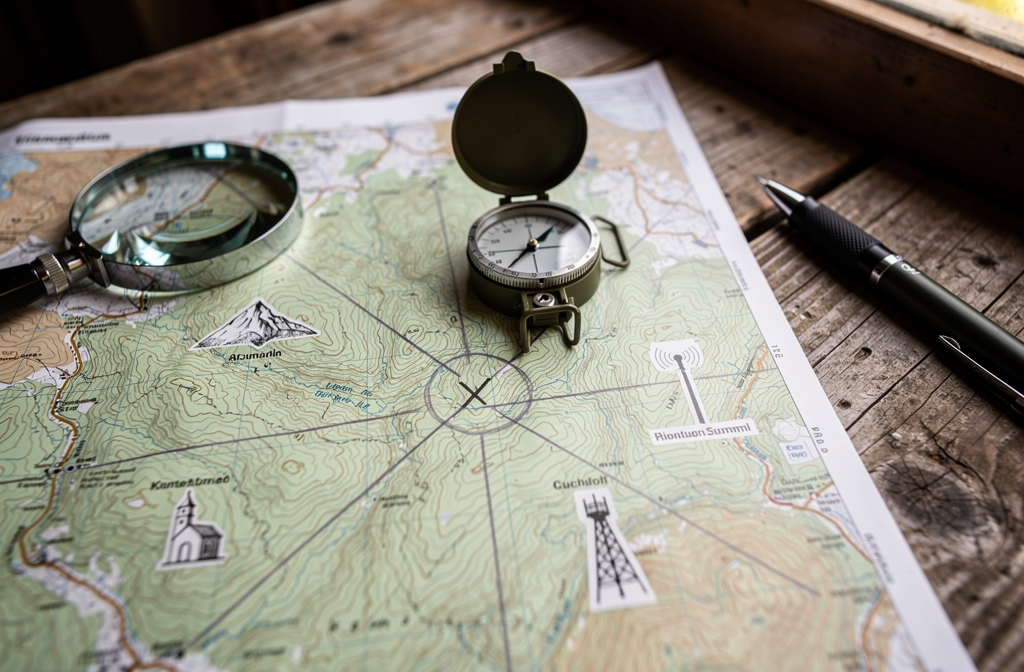 Triangulation sur carte topographique