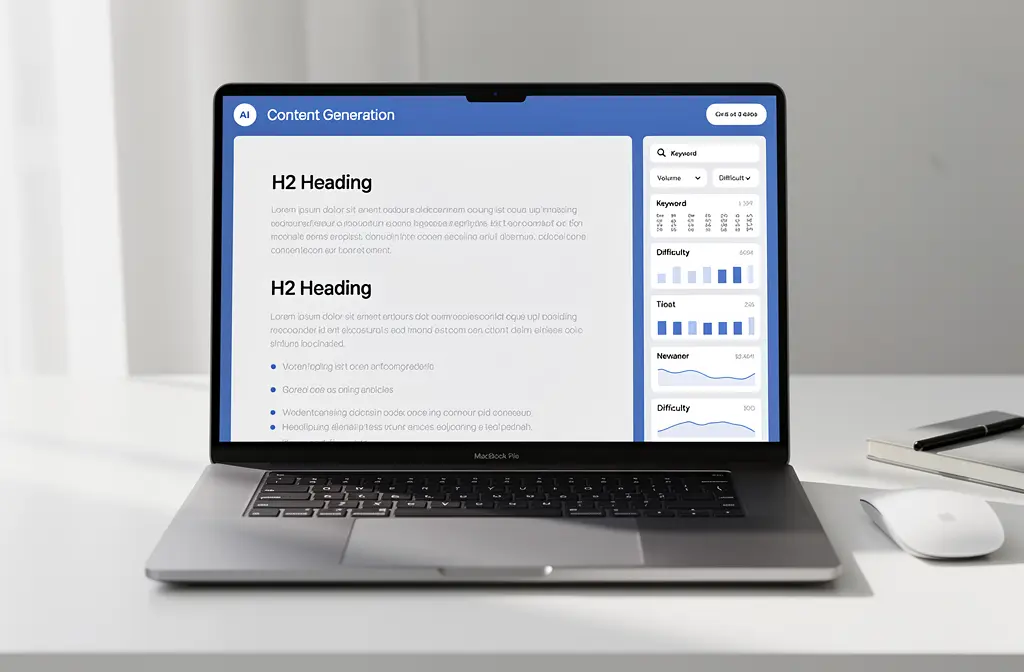 Interface de génération de contenu IA
